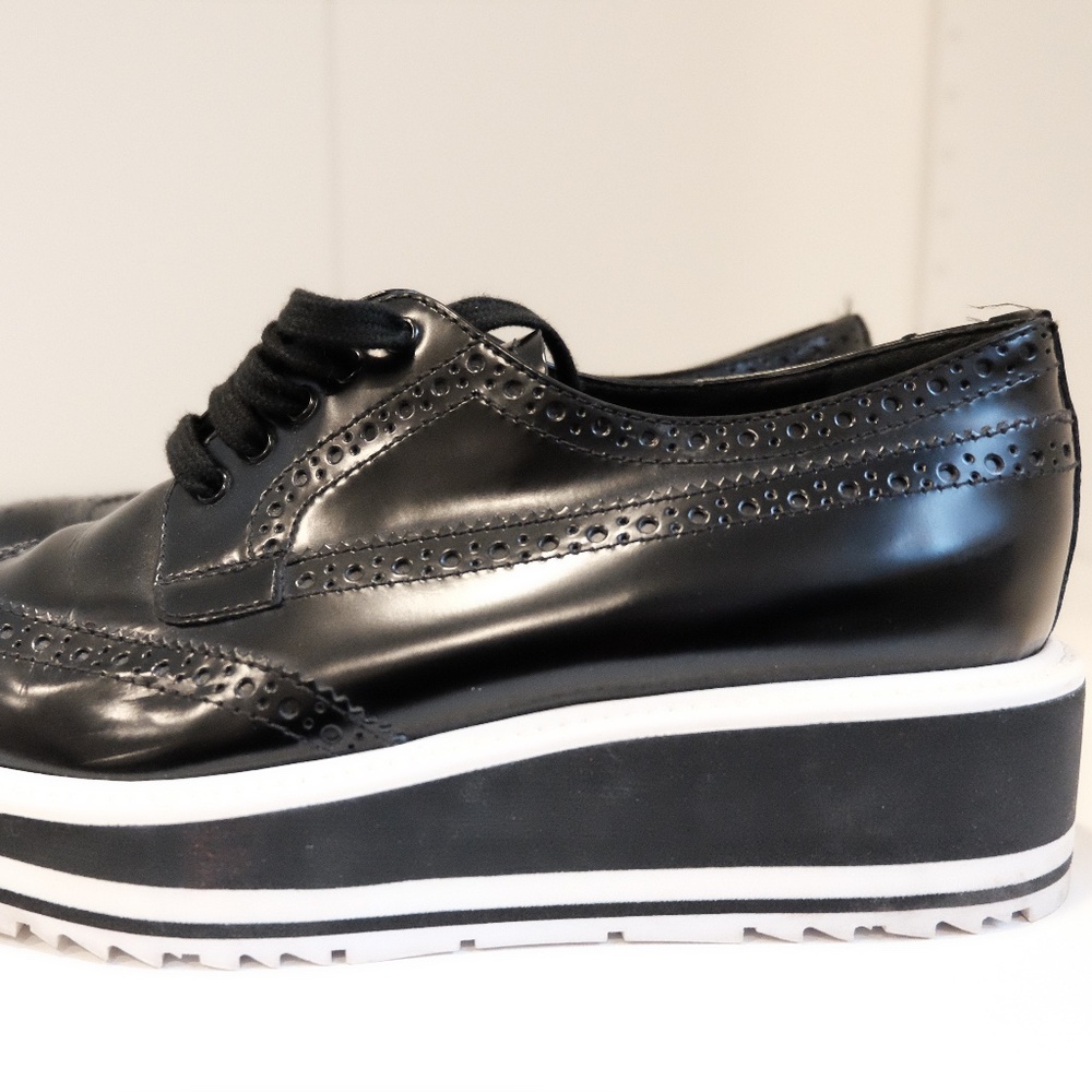 Prada Platform Black and White